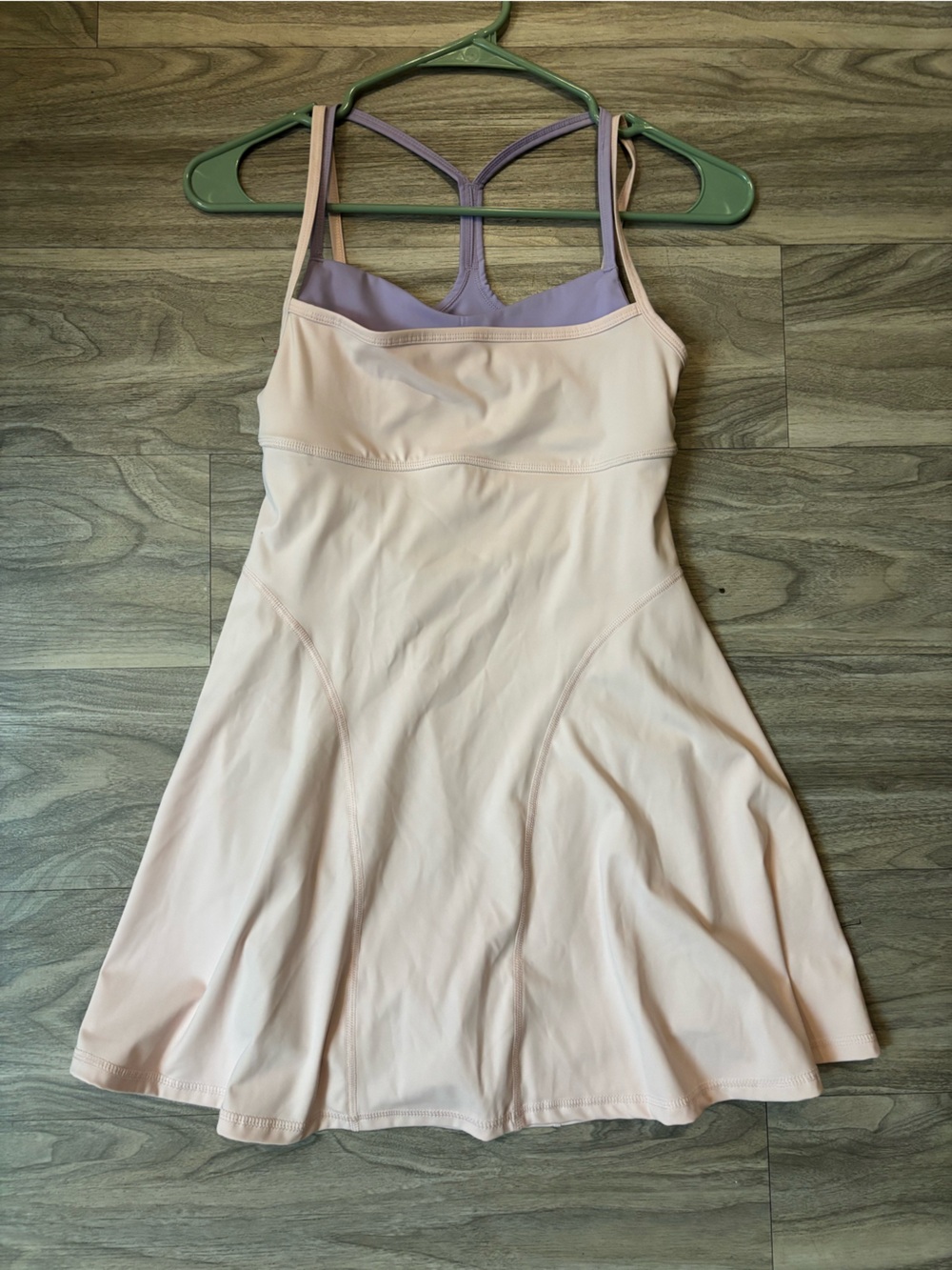 Women's Peach Slip Dress with Lilac Lining